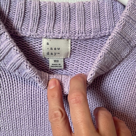 a new day Lilac Ribbed Crewneck Sweater - Picture 2 of 2